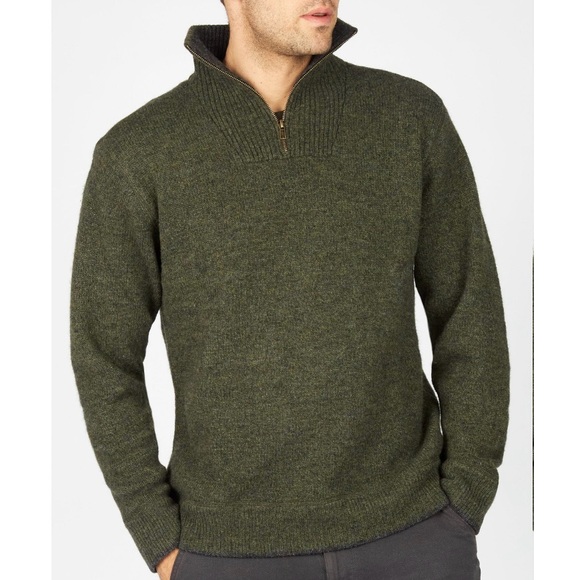Irelands Eye Virgin Wool High Neck Sweater Made In Ireland - Picture 1 of 13
